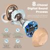 Autiphon Rechargeable Hearing Aids for Seniors Adults with Noise Cancelling, 8-channel Digital Hearing Amplifiers, with Tinnitus Masking Mode, Pair, AT108, Beige view 3