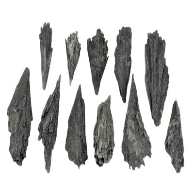 1 Pieces Large Black Kyanite Blade: Premium Quality Chunky Natural Rough Wand 2" - 2.5"