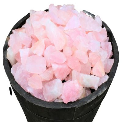 1/2 lb Bulk Lot Natural Rough Rose Quartz Crystals (Raw Reiki Love Healing 8 oz)