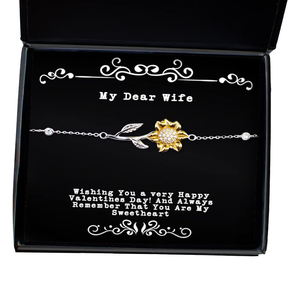 Useful Wife, Wishing You a Very Happy Valentines Day! and Always Remember That You are My, Epic Christmas Sunflower Bracelet from Wife