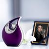Large Purple Teardrop Urn for Human Ashes Male - Earns for Adult Men and Women - Cremation Urns for Ash, Funeral/Burial Urns, Decorative and Unique Keepsake ERN, Heart Urn, 2.5 LTR Volume view 2
