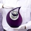 Large Purple Teardrop Urn for Human Ashes Male - Earns for Adult Men and Women - Cremation Urns for Ash, Funeral/Burial Urns, Decorative and Unique Keepsake ERN, Heart Urn, 2.5 LTR Volume view 4