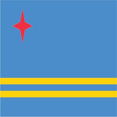 Aruba Flag Magnets | 2-Pack | 5-Inches by 3-Inches | Premium Quality Heavy Duty 30MIL Magnetic Prints | MagnetPD376