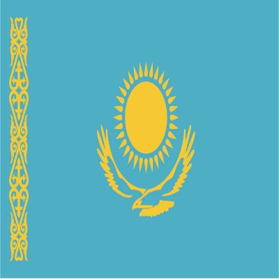 Kazakhstan Flag Magnets | 2-Pack | 5-Inches by 3-Inches | Premium Quality Heavy Duty 30MIL Magnetic Prints | MagnetPD457