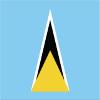 Saint Lucia Flag Magnets | 2-Pack | 5-Inches by 3-Inches | Premium Quality Heavy Duty 30MIL Magnetic Prints | MagnetPD519 view 1