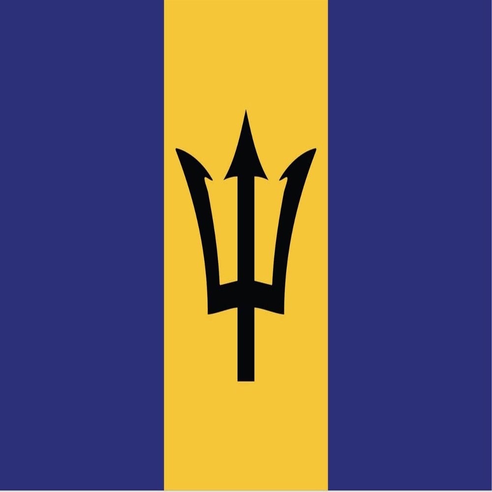 Barbados Flag Magnets | 2-Pack | 5-Inches by 3-Inches | Premium Quality Heavy Duty 30MIL Magnetic Prints | MagnetPD383