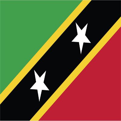 Saint Kitts Flag Magnets | 2-Pack | 5-Inches by 3-Inches | Premium Quality Heavy Duty 30MIL Magnetic Prints | MagnetPD518
