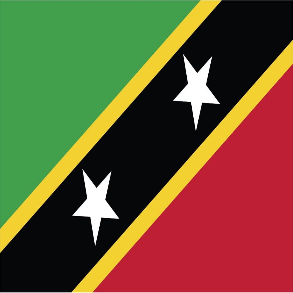 Saint Kitts Flag Magnets | 2-Pack | 5-Inches by 3-Inches | Premium Quality Heavy Duty 30MIL Magnetic Prints | MagnetPD518