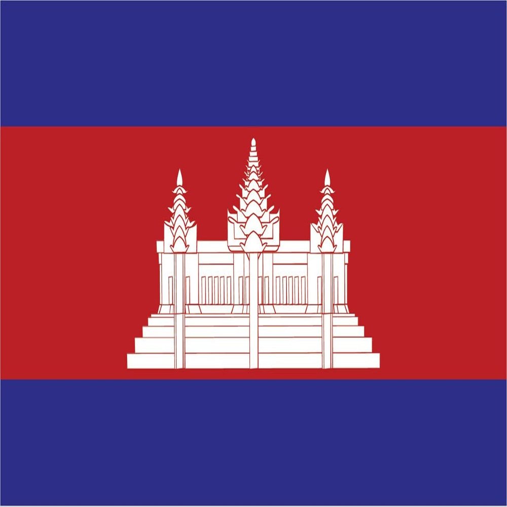 Cambodia Flag Magnets | 2-Pack | 5-Inches by 3-Inches | Premium Quality Heavy Duty 30MIL Magnetic Prints | MagnetPD398