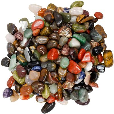 1/4 lb Lots Tumbled Stones: Type Assorted Mixed (Wholesale Bulk, Crystal Healing, 4 oz)