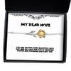 Best Wife, You are Getting More Beautiful Each Day and My Love for You is, Reusable Sunflower Bracelet for Wife from Husband view 1