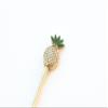 PunchbowlPipes 4'' Long Pineapple Express Stem Cleaner Tool and Tamper Tool for Shaka, Disco, Lollipop, Proto Pipes, All Brass Made in Hawaii, USA view 1