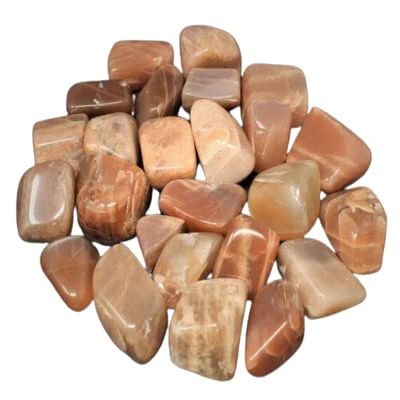 1/4 lb Lots Tumbled Stones: Type Peach Moonstone (Wholesale Bulk, Crystal Healing, 4 oz)