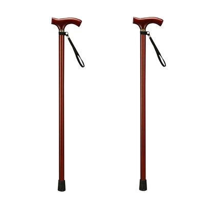 NUBAOzy Solid Wood Walking Cane Walking Stick Older People Walking Sticks Wood Sticks T-Handle Wrist Straps Stick Lettering Length 93 Cm (36.61 Inches) Truncate by Height Wood Canes (Size : Two)