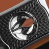 KEENSUN Zinc Alloy V-Cut Cigar Cutter (Silver and Black CNC Sculpture), 60 Ring Gauge, 420J2 Stainless Steel Cut Blade in Gift Box view 3