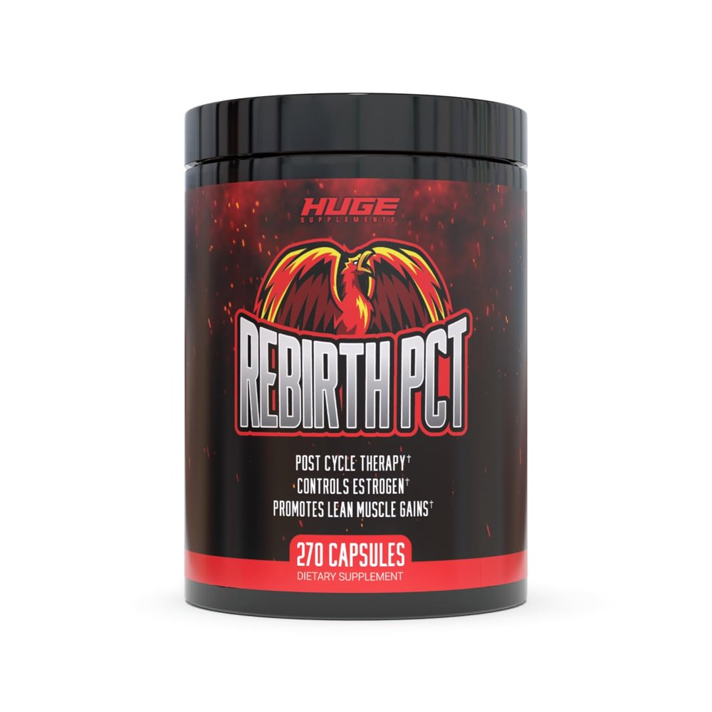 Rebirth PCT Supplement for Men, Most Stacked & Complete Post Cycle Therapy Formula - Science-Backed Ingredients & Optimal Dosages, Supercharge Recovery & Maintain Gains from Your Cycle (270 Capsules)