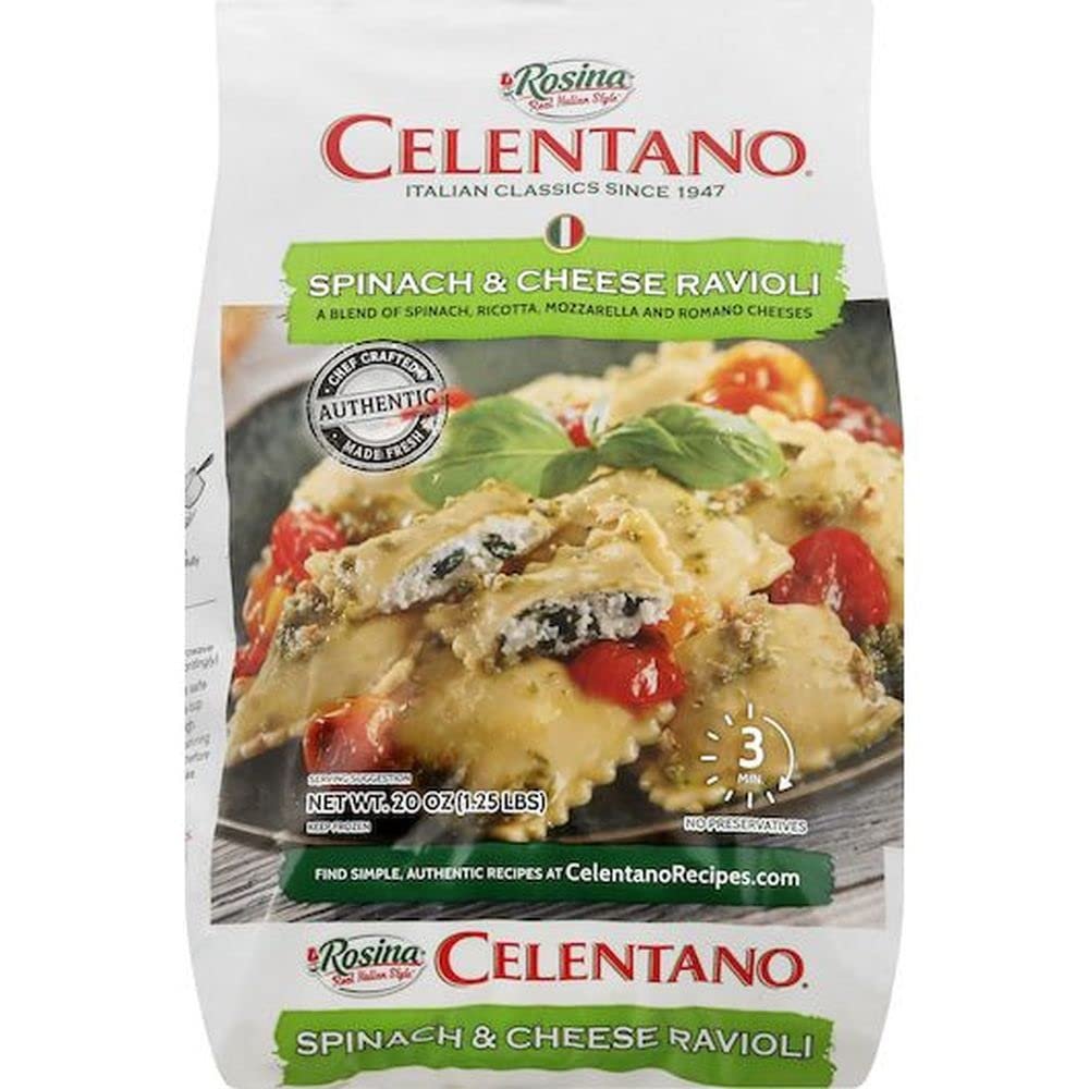 Celentano Spinach and Cheese Ravioli, 20 Ounce -- 12 per case