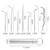 Dental Pick Portable Stainless Steel Tooth Pick Set Reusable Tooth Stains Remover Dental Tool Teeth Cleaning Tools with Holder for Outdoor Picnic, Camping, Travel (7PCS/Set) view 4
