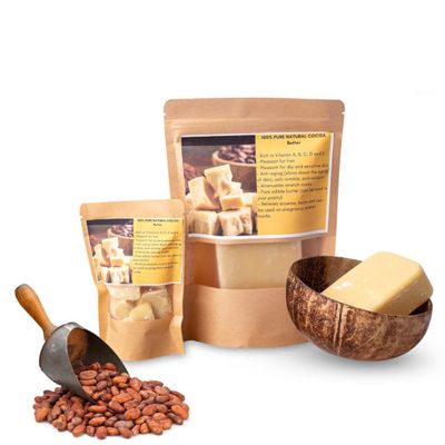 IVORYBIZ Cocoa Butter (2 Ounces / 7 Ounces) | Unrefined 100% Natural Cocoa Butter | Organic Cocoa Butter (7-Ounce)