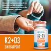 2 in 1 High Potency Formula 90mcg Vitamin K2 (MK7) and 5000 IU Vitamin D3 Supplement for Bone and Heart Health | Non-GMO Formula Vitamin D3 & K2 Complex, Total 240 Capsules I 8 Month Supply view 2