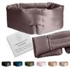 Colorado Home Co Cozy Silk Eye Mask - Blackout, Adjustable for Side Sleepers & Travel, Cloud Eye Covers, Mauve view 1
