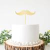 Happy Fathers Day Mustache Cake Topper Acrylic Cake Decorations Cake Food Decoration Cupcake Topper Party Supplies for Birthday Father's Day Cake Party Decorations, 6inch view 1