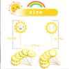 12pcs Sunflower 1st Birthday Cupcake Toppers,You Are My Sunshine First Birthday Decoration, Sunflower Themed One Birthday Party Cupcake Toppers, Prop Photo Prop Decoration view 3