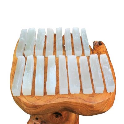 1/2 lb Bulk Wholesale Lot 4" Selenite Logs Crystal Sticks Wand Blade 8 oz