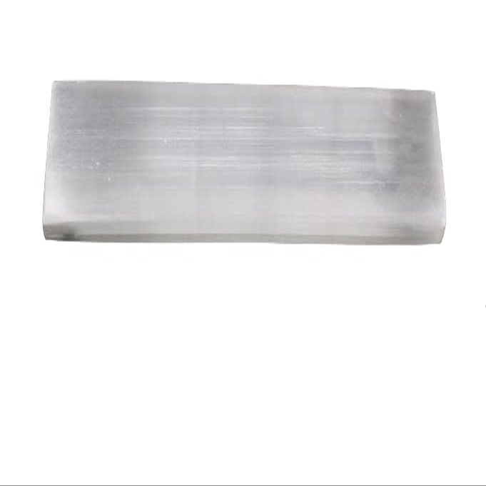 1 Pieces Polished Selenite Charging Station: 6" Flat Crystal Plate (Cleansing)
