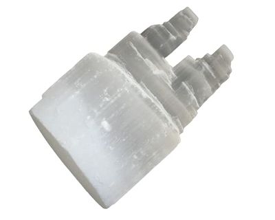 1 Pieces Selenite Crystal Twin Tower (Selenite Skyscraper, Point, Gypsum Crystal)