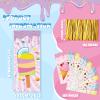 Eaasty 120 Pieces Ice Cream Party Favor Bags, 5 x 11 Inch Four Ever Sweet Goodie Bags with Twist Ties Goodie Cello Wrapping for Ice Cream Theme Party, Baby Shower, Weddings, Valentines view 4