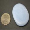 1 Pieces Angelite Pocket Palm Stone MEDIUM (Smooth Polished Stone, Worry Stone) view 2