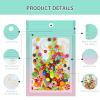 100 Holographic Gradient Mylar Bags with Clear Window, Resealable Zip Pouch, Packaging Party Sample Bags (Green&Pink, 6.3x9.4 Inch) view 2