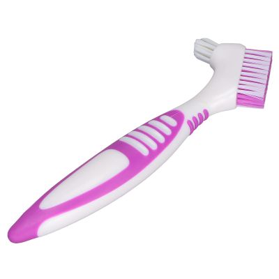 Hozee Portable Safe Denture Brush Double Plastic False Teeth Brush