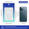 100 Holographic Gradient Mylar Bags with Clear Window, Resealable Zip Pouch, Packaging Party Sample Bags (Gradient Blue, 4.7x7.8 Inch) view 3