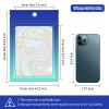 100 Holographic Gradient Mylar Bags with Clear Window, Resealable Zip Pouch, Packaging Party Sample Bags (Gradient Blue, 6.3x9.4 Inch) view 3