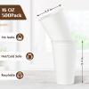 Vplus 500 Pack 16 OZ Paper Coffee Cups, Disposable 16 OZ Coffee Cups With Lids, Cold/Hot Drinking, For Home, Traveling, Stores, Office, And Events view 3