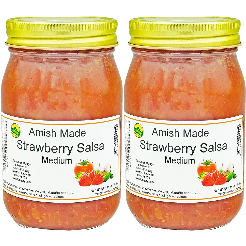 Amish Salsa - 2-16 Oz Jars (Strawberry Medium)
