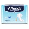 Attends Shaped Pads Super Unisex Incontinent Pad Contoured 13 X 27.2 Inch SPSA, 80 Ct view 2