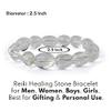 Aleafa Armlet Presents Natural Clear Quartz Bracelet Crystal Stone Big Tumble Bead Bracelet for Reiki and Crystal Stones (Color : Clear) #Aport-4746 view 2