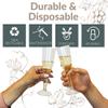 Reli. Champagne Flutes Plastic | 100 Pack | 4.5 oz - Silver Glitter | Premium Plastic Champagne Flutes | Party-Perfect for Celebrations view 4