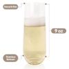 Reli. Champagne Flutes Plastic | 25 Pack | 9 oz - Clear | Stemless Premium Plastic Champagne Flutes | Party-Perfect for Celebrations view 2