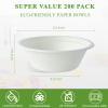 Vplus 200 Pack 12 OZ Paper Bowls, Disposable Compostable Bowls Bulk, Eco-friendly Bagasse Bowls, Heavy-duty Bowls Perfect for Milk Cereals, Snacks, Salads view 3