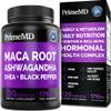 6-in-1 Organic Maca Root Ashwagandha Capsules 1710mg with DHEA and Black Pepper Fruit Extract for Women and Men - Black Maca Supplement for Stamina, Bone and Mood Support Supplement, 120 count view 1