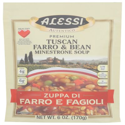 Alessi KHRM00356954 6 oz Tuscan Farro Bean Mix Soup