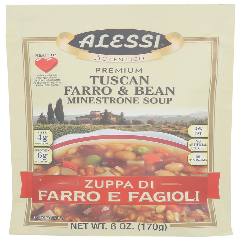 Alessi KHRM00356954 6 oz Tuscan Farro Bean Mix Soup