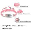 JF.JEWELRY Type 1 Diabetes Medical Alert Bracelets for Women | Pre-Engraved Medical Alert Bracelet with Pink Nylon Braided Rope, pink view 4