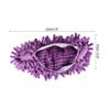 MECCANIXITY Washable Cleaning Shoes Cover Multifunction Chenille Duster Mop Slippers Foot Socks for House Floor, Pack of 2 Purple view 2