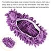 MECCANIXITY Washable Cleaning Shoes Cover Multifunction Chenille Duster Mop Slippers Foot Socks for House Floor, Pack of 2 Purple view 4