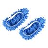 MECCANIXITY Washable Cleaning Shoes Cover Multifunction Chenille Duster Mop Slippers Foot Socks for House Floor, Pack of 2 Blue view 1